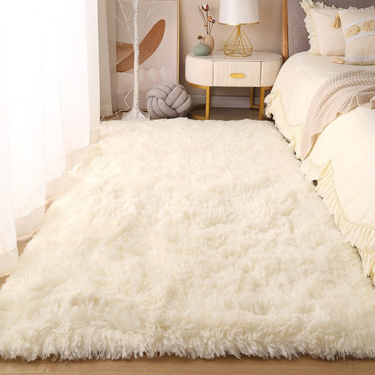 Ins Style Long Plush Bedside Rug Non-Slip Cooling Mat