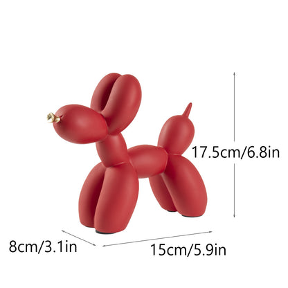 Golden Mouth Balloon Dog Resin Decor