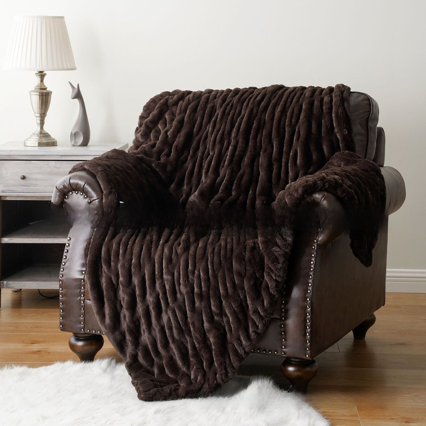 Luxury Rabbit Fur Plush Blanket