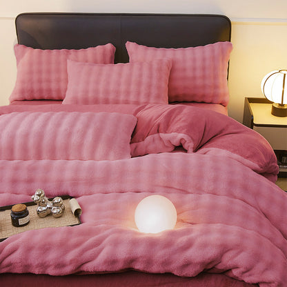 Flannel Fleece-Lined Bedding Set