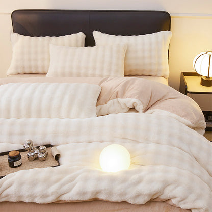 Flannel Fleece-Lined Bedding Set