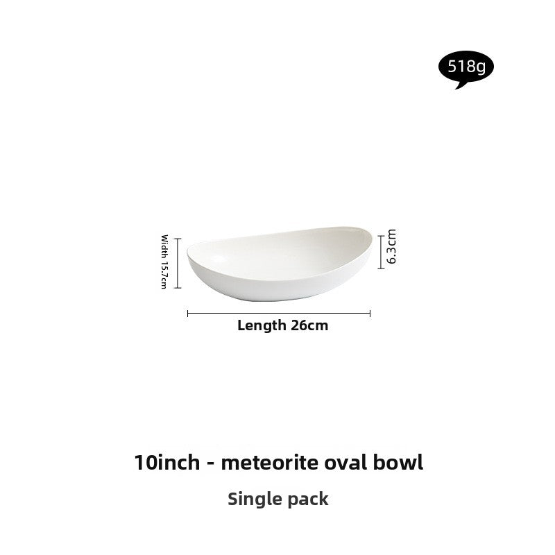 Oval Ceramic Serving Bowl
