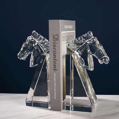 Modern Crystal Horse Head Home Decor Art Piece