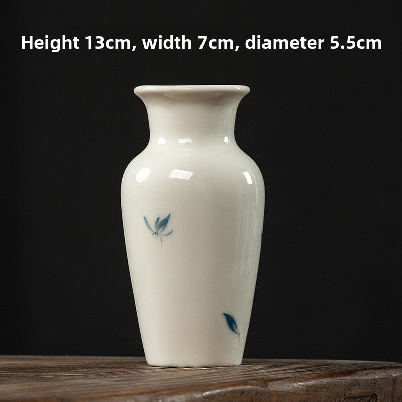 Butterfly Orchid Ceramic Vase