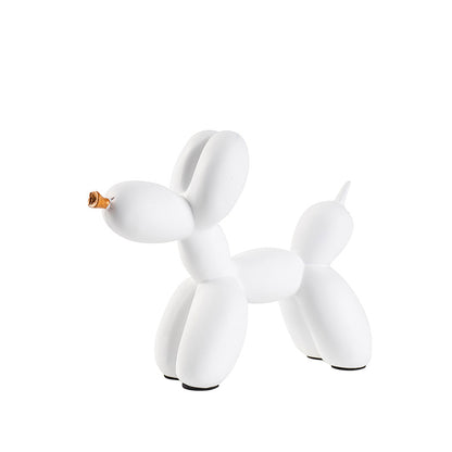 Golden Mouth Balloon Dog Resin Decor