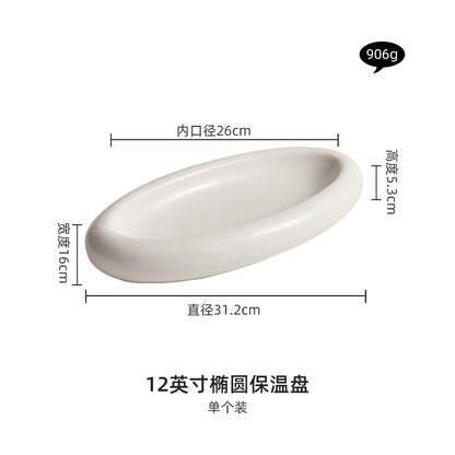 Ceramic Double Layer Insulated Serving Plate