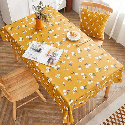 Gardenia PVC Tablecloth - Waterproof Pastoral Decor