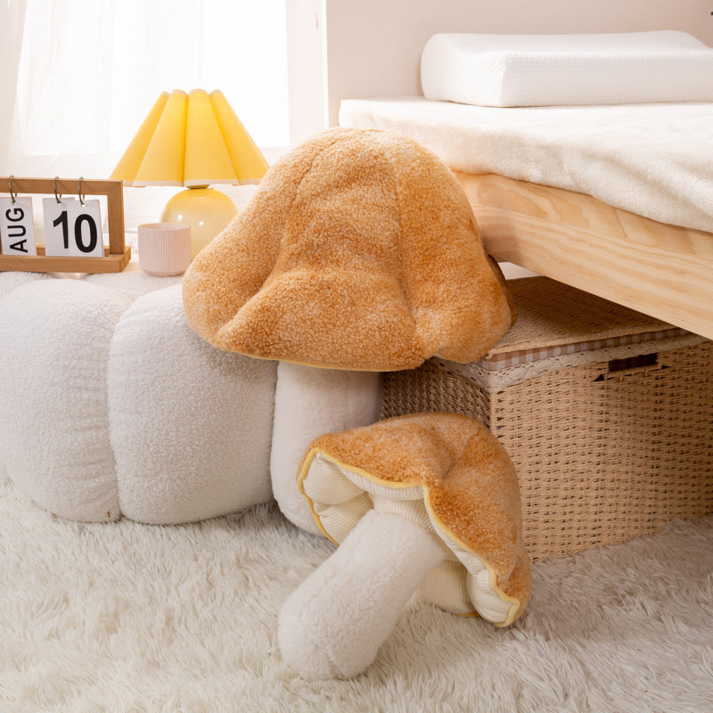 Cute Mushroom Plush Pillow for Kids Home Decor