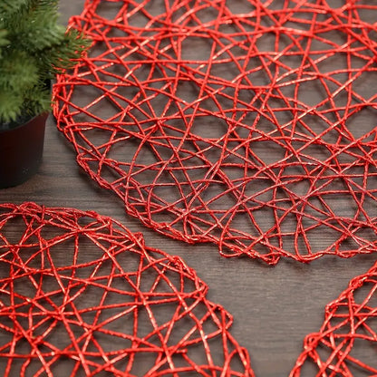 Round Woven Metallic Foil Placemats (1pc)