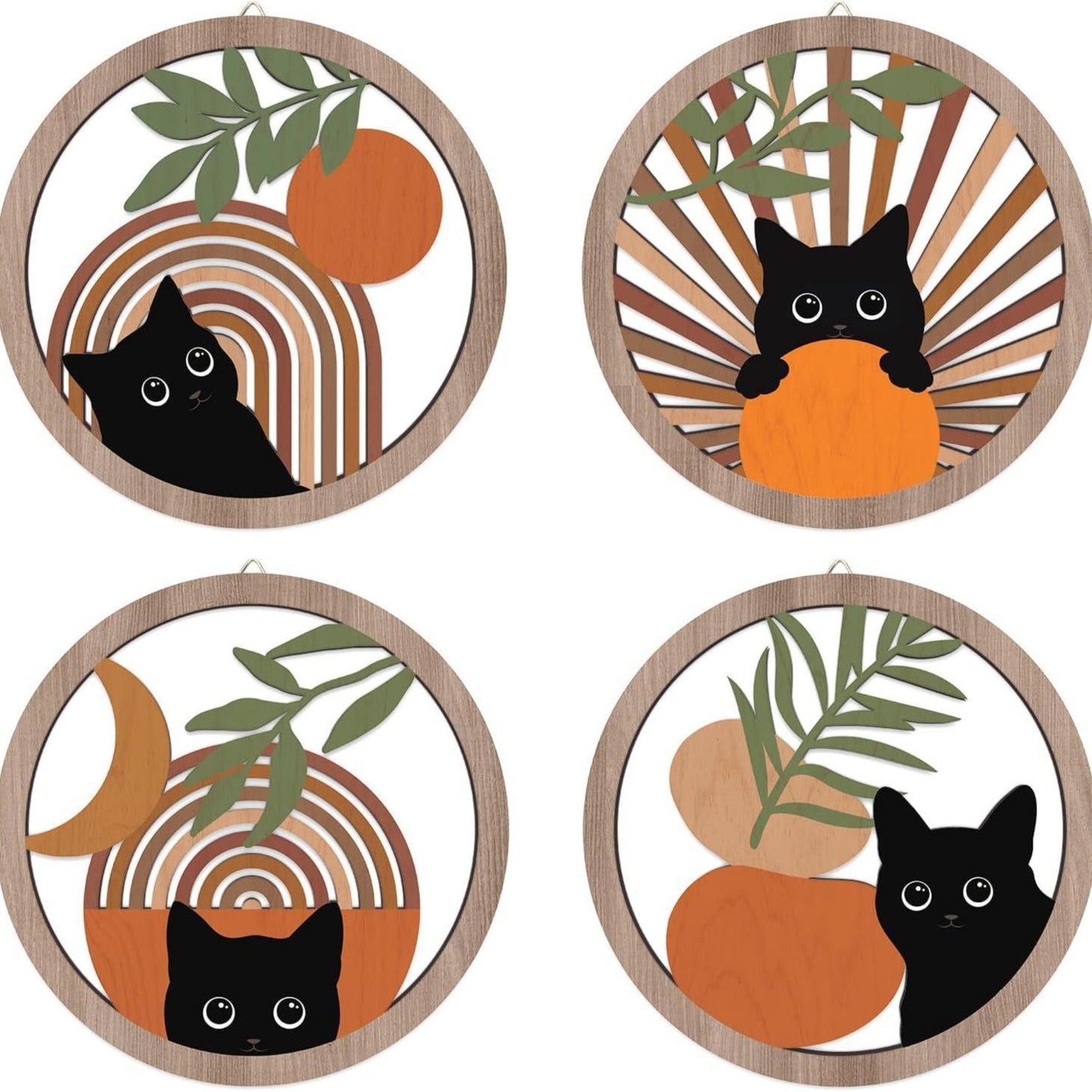 Bohemian Wooden Wall Hanging Decor Set