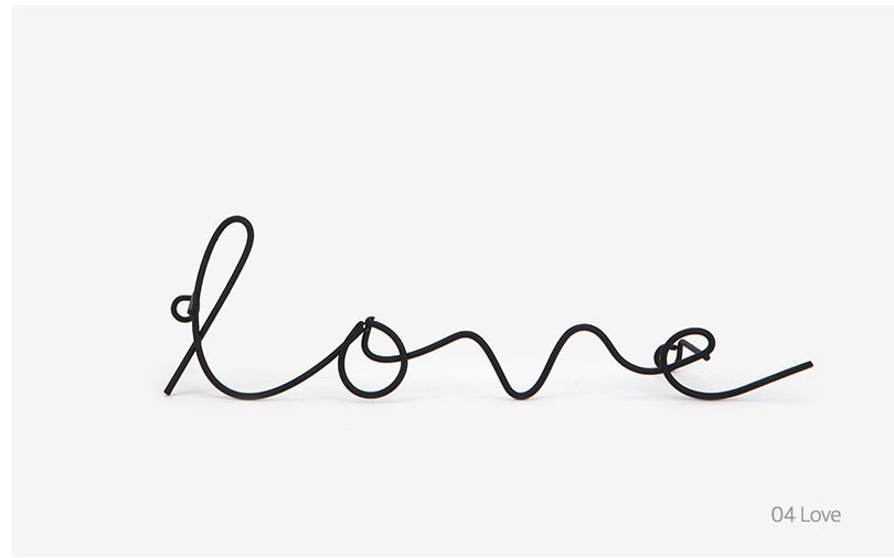 Nordic Iron Letter Wall Decor with Hooks