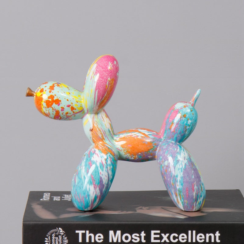 Nordic Style Artistic Resin Dog Figurine Home Decor