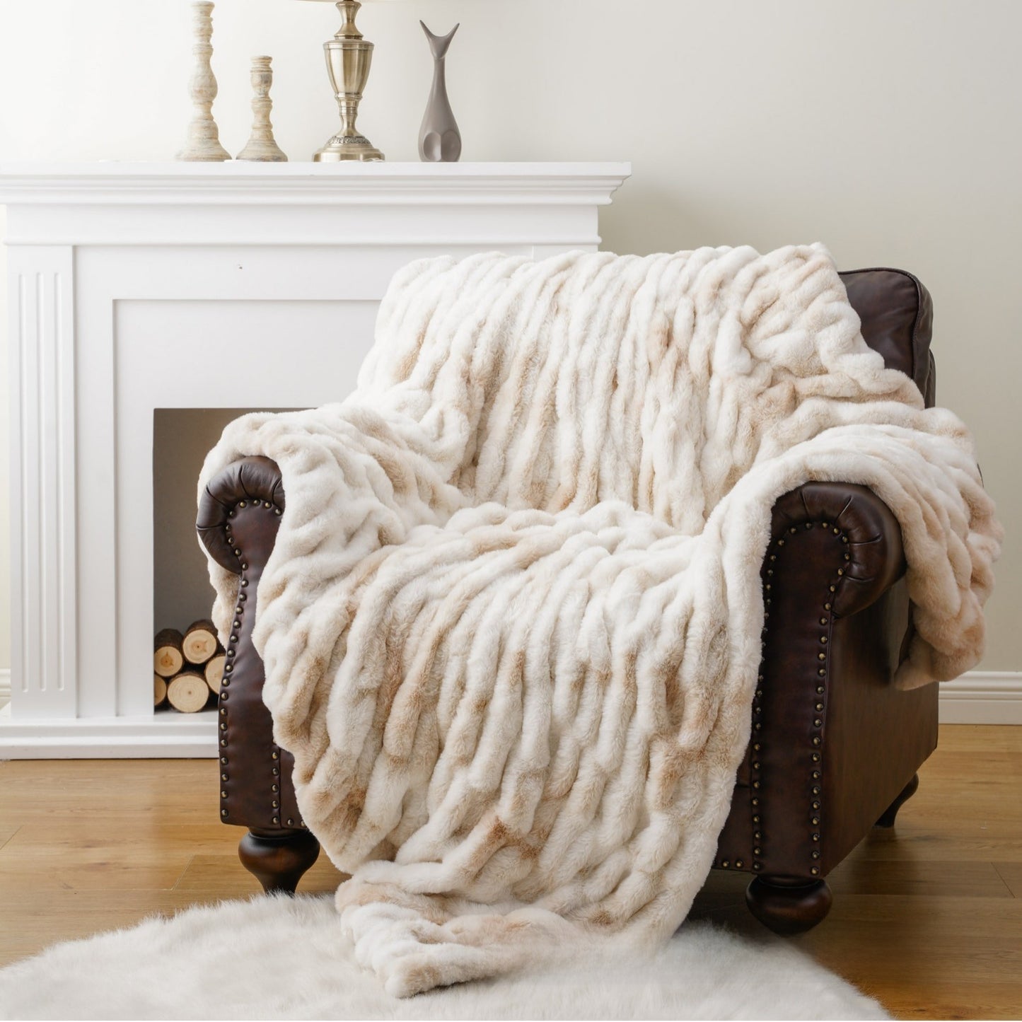 Luxury Rabbit Fur Plush Blanket