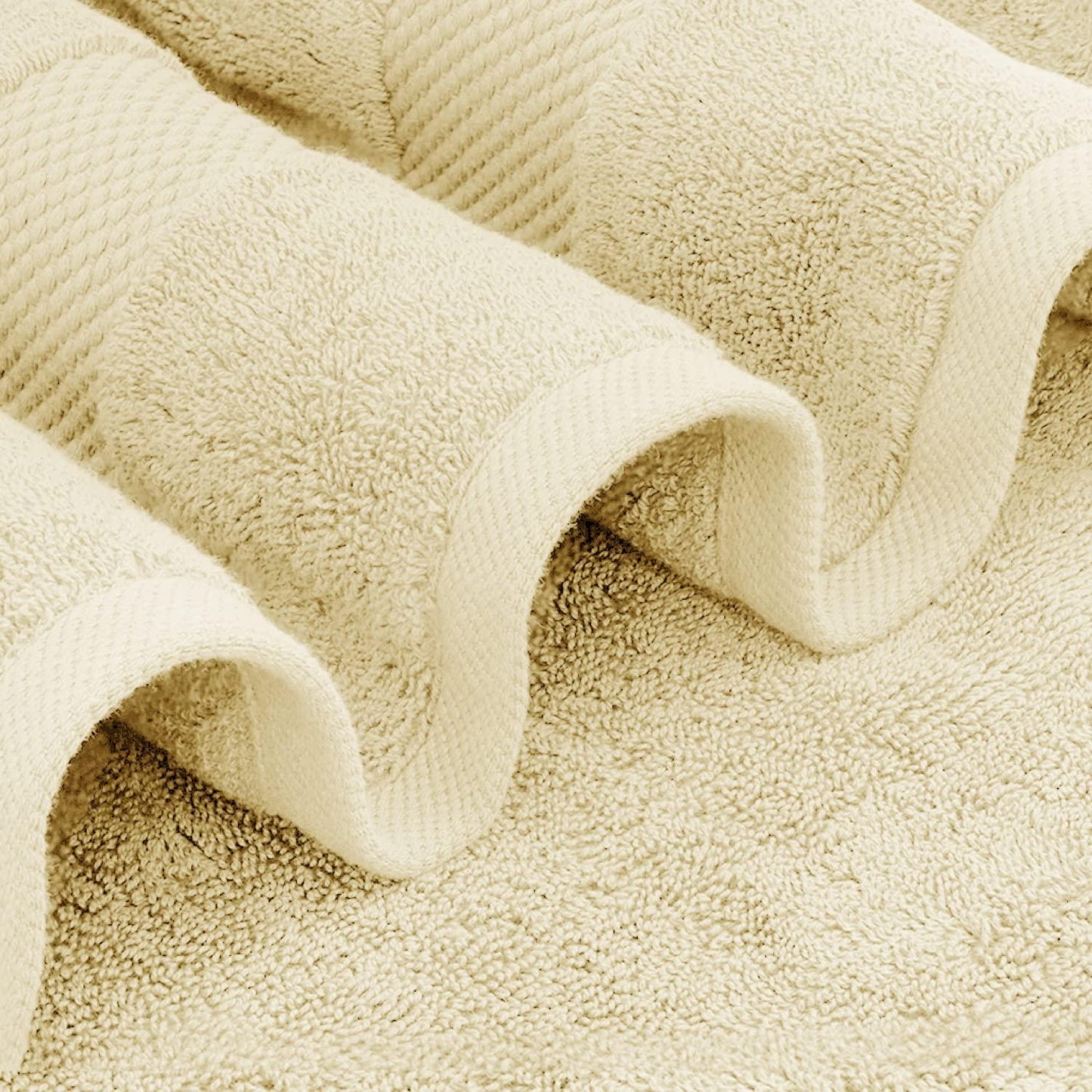 Luxury Beige Bath Towel Set of 8