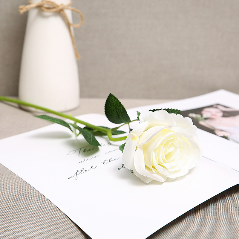 Flannel Rose Faux Flower Decor