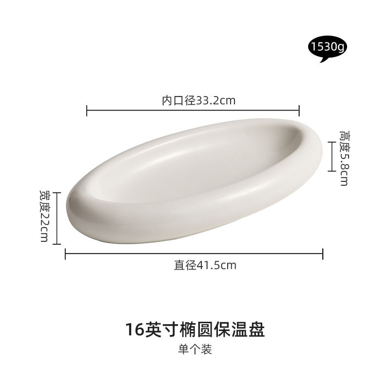 Ceramic Double Layer Insulated Serving Plate