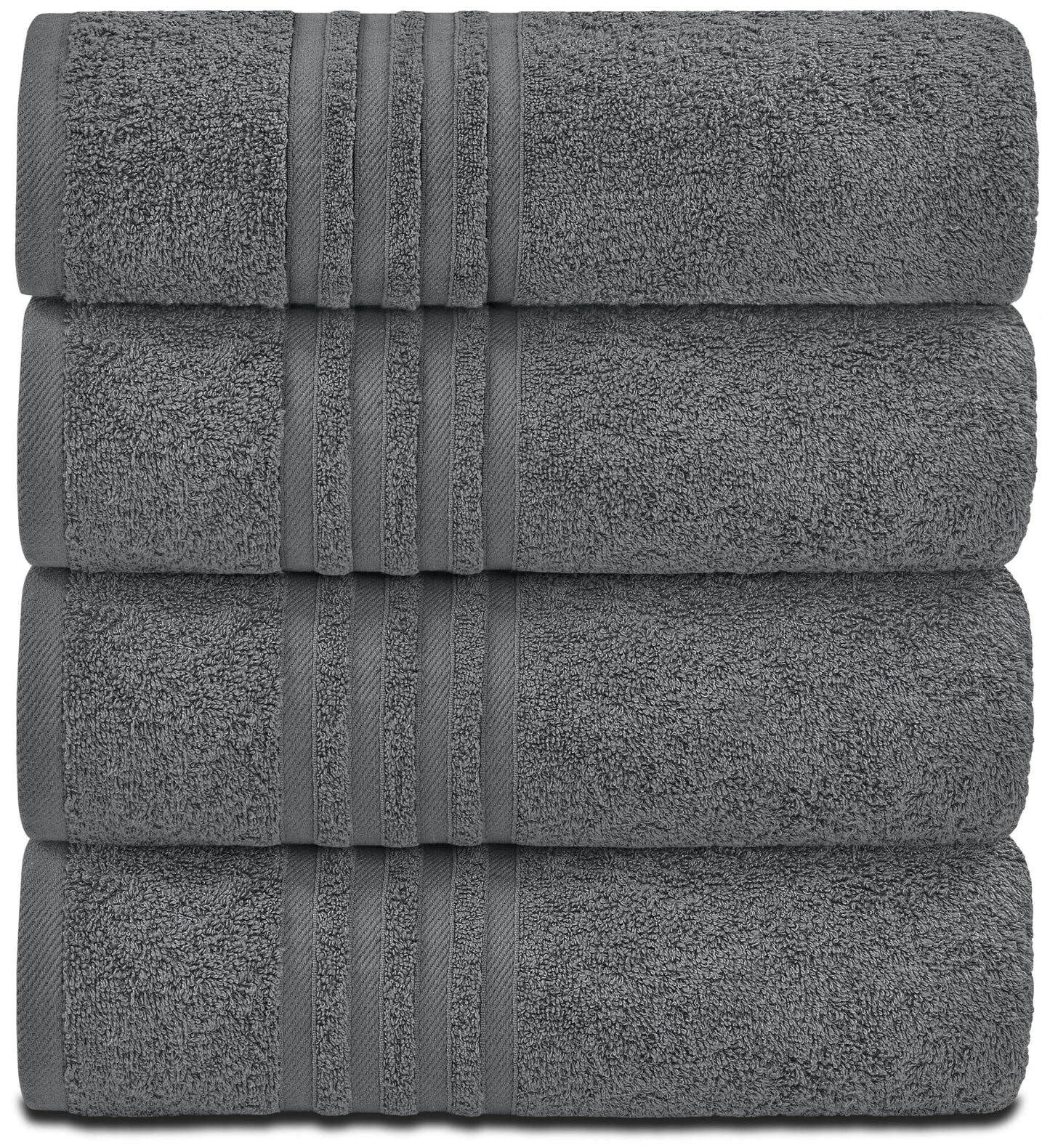 Wealuxe Grey Bath Towel Set of 4