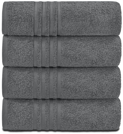 Wealuxe Grey Bath Towel Set of 4