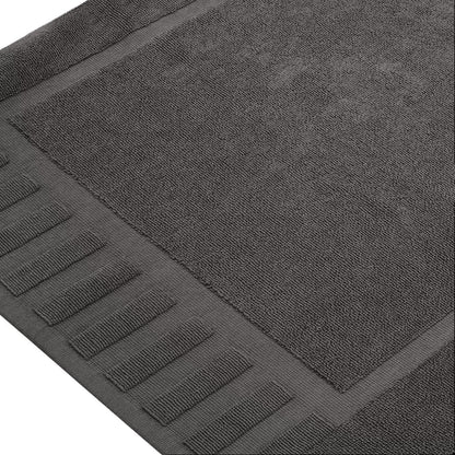 Luxury Cotton Bath Mat Set – Dark Grey, 1000 GSM, 22”×34”, 2-Pack
