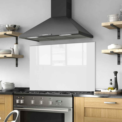White Tempered Glass Kitchen Backsplash Stove Back Cover Stove Splashback Cutting Board Kitchen Decor Tile Home Wall Decor (30x16’’)