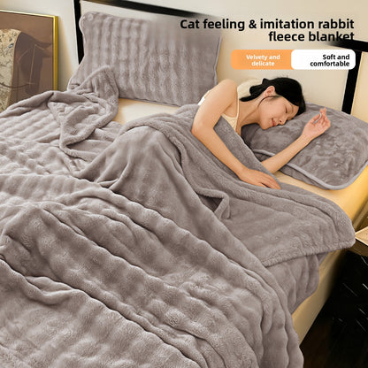 Imitation Rabbit Fur Soft Blanket