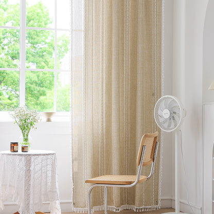 Luxe Faux Linen Semi-Blackout Curtains – Hook, Tab Top & Grommet