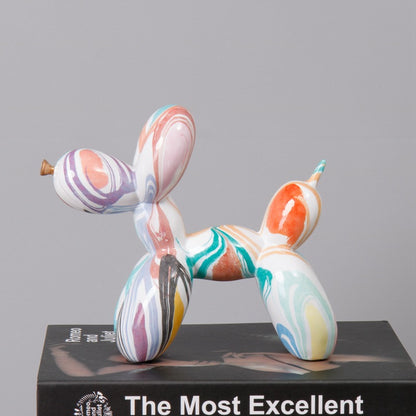 Nordic Style Artistic Resin Dog Figurine Home Decor