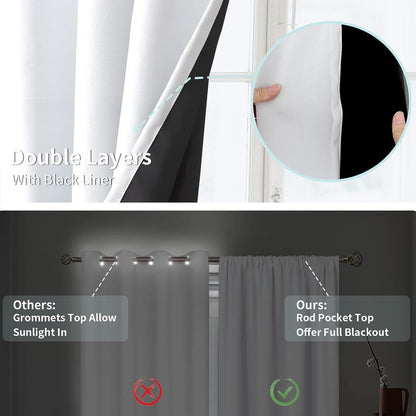 Polyester Blackout Curtains Thermal Insulation