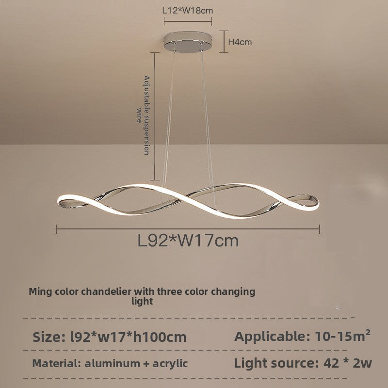 Modern LED Chandelier with Remote Control Dimming