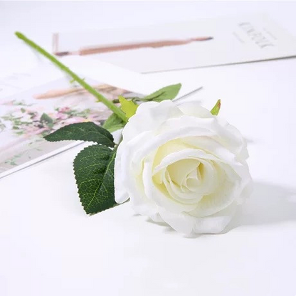Flannel Rose Faux Flower Decor