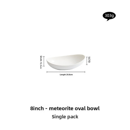 Oval Ceramic Serving Bowl