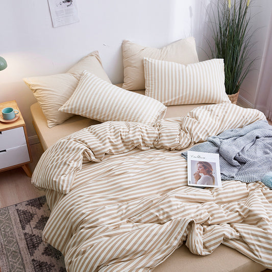 Striped Cotton Bedding Set