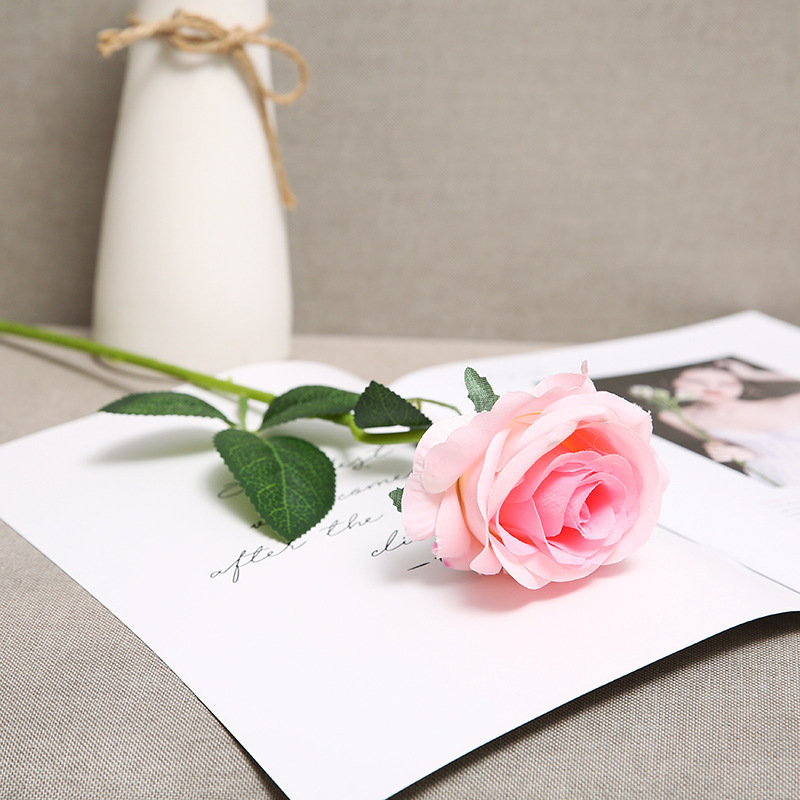 Flannel Rose Faux Flower Decor