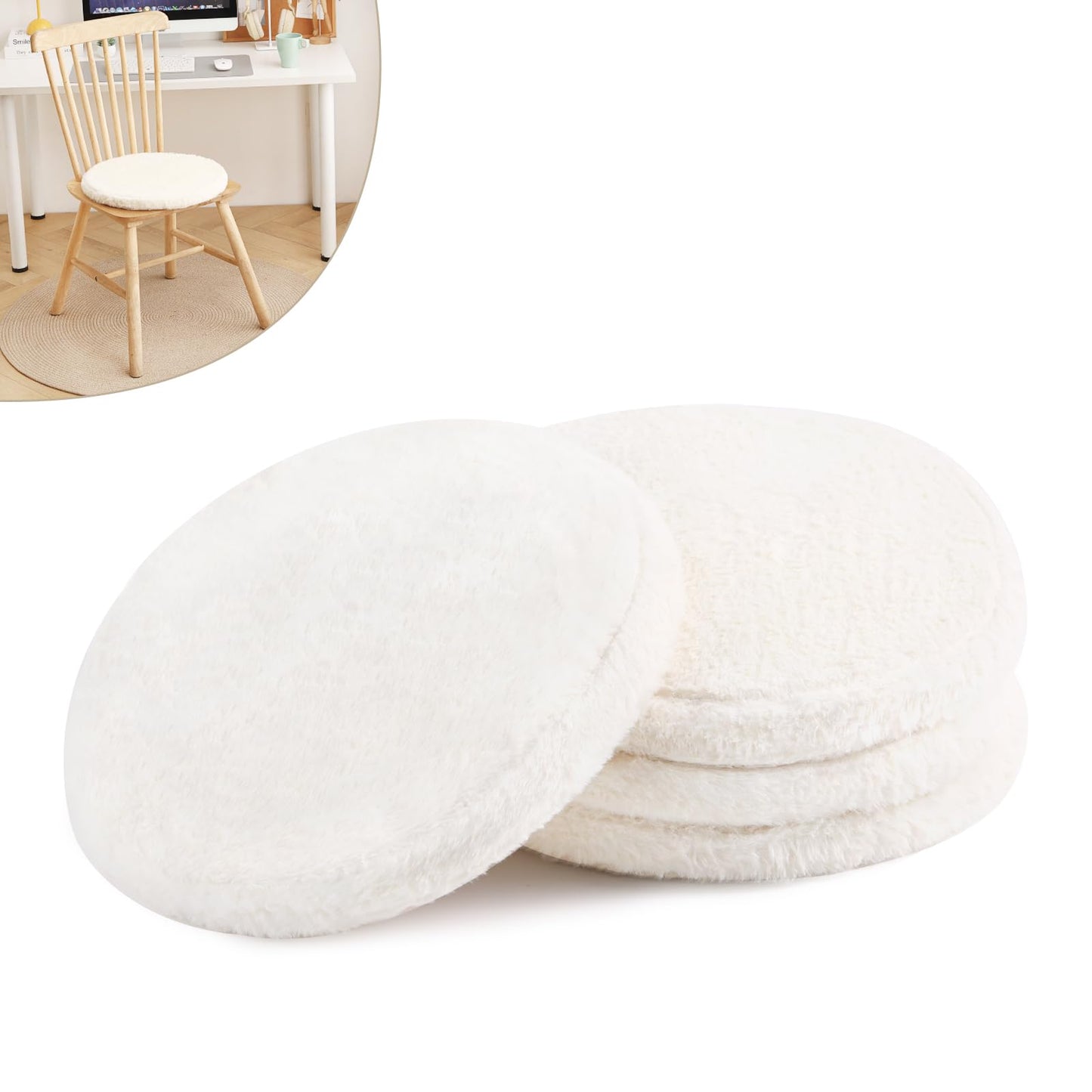 Round Chair Cushions – Beige