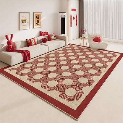 Red faux cashmere carpet for wedding and engagement