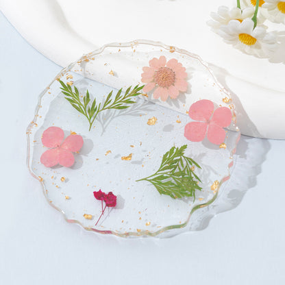 Resin Flower Coaster Heat Insulation Table Decor