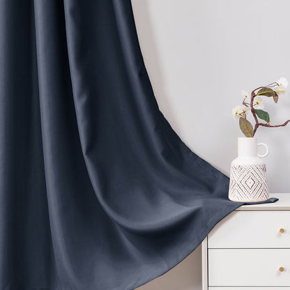 Minimalist Grommet Blackout Curtains – Grey, Multiple Sizes