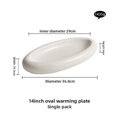 Ceramic Double Layer Insulated Serving Plate