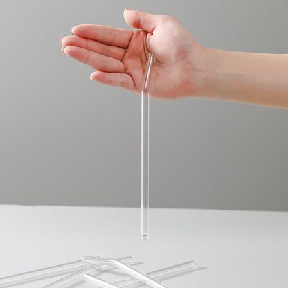 High borosilicate transparent glass straw