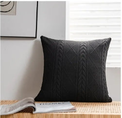 Argyle Jacquard Pillowcase for Soft Cushion Inserts