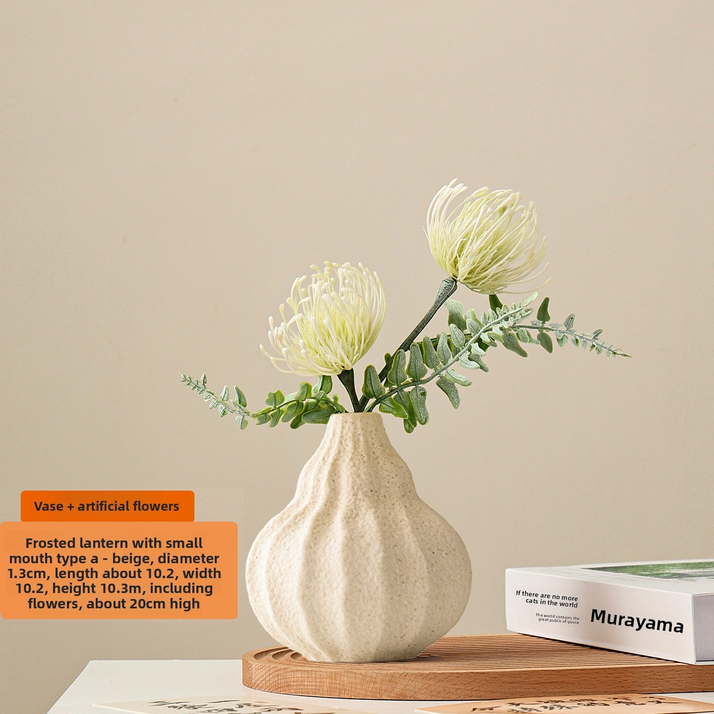 Ceramic Vase with Artificial Flowers for Home Decor