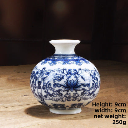 Antique Blue and White Porcelain Vase for Home Decor