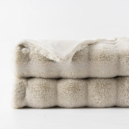 Luxury Rabbit Fur Plush Blanket