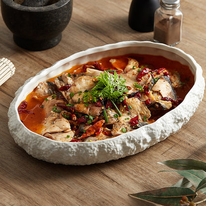 Rock Pattern Porcelain Soup Plates