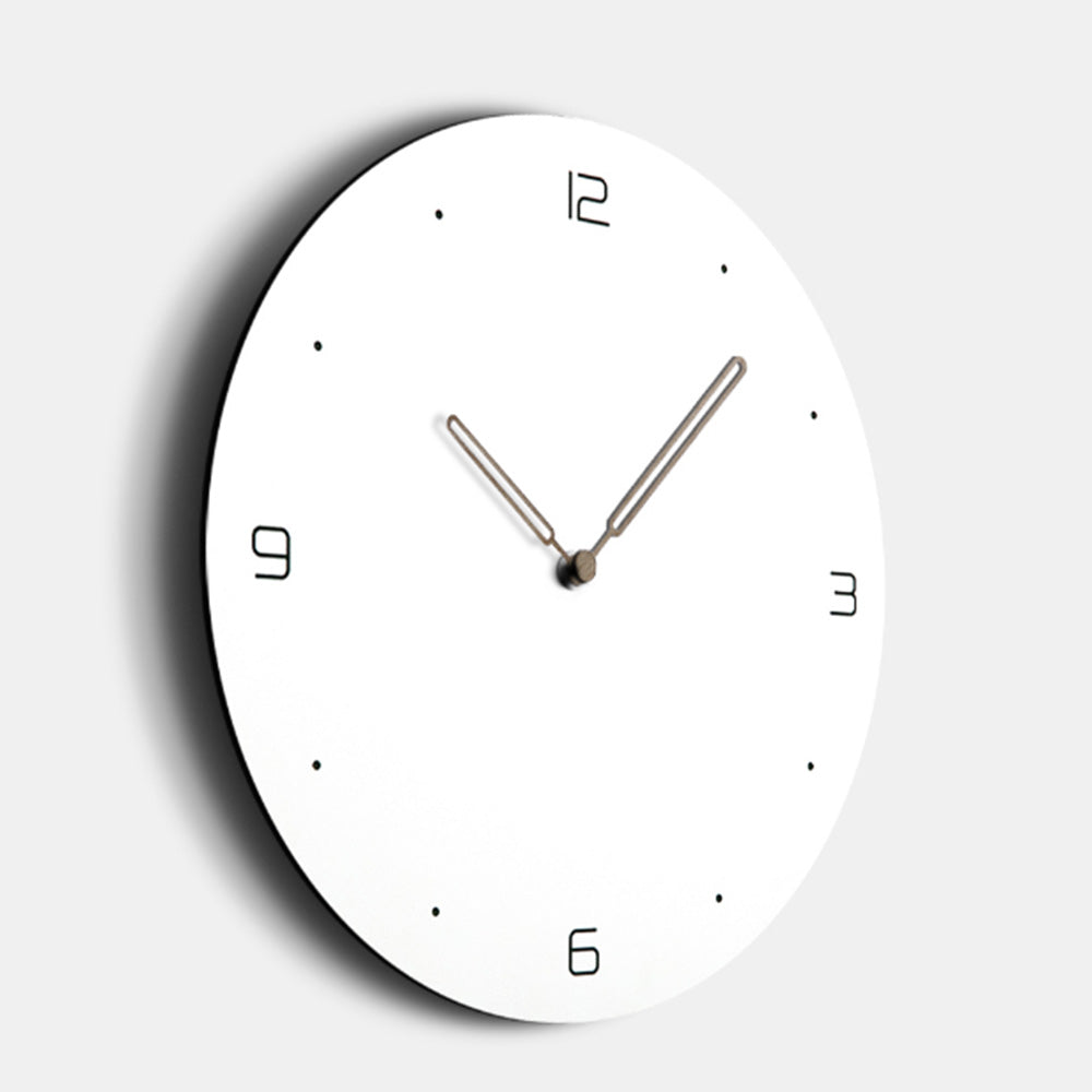 Nordic Style Wooden Wall Clock - Round Design