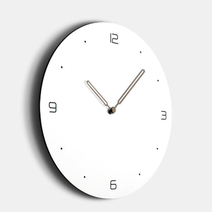 Nordic Style Wooden Wall Clock - Round Design