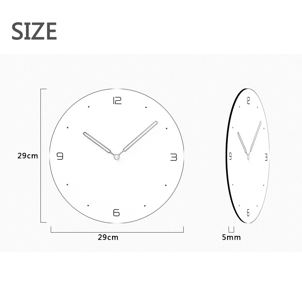 Nordic Style Wooden Wall Clock - Round Design